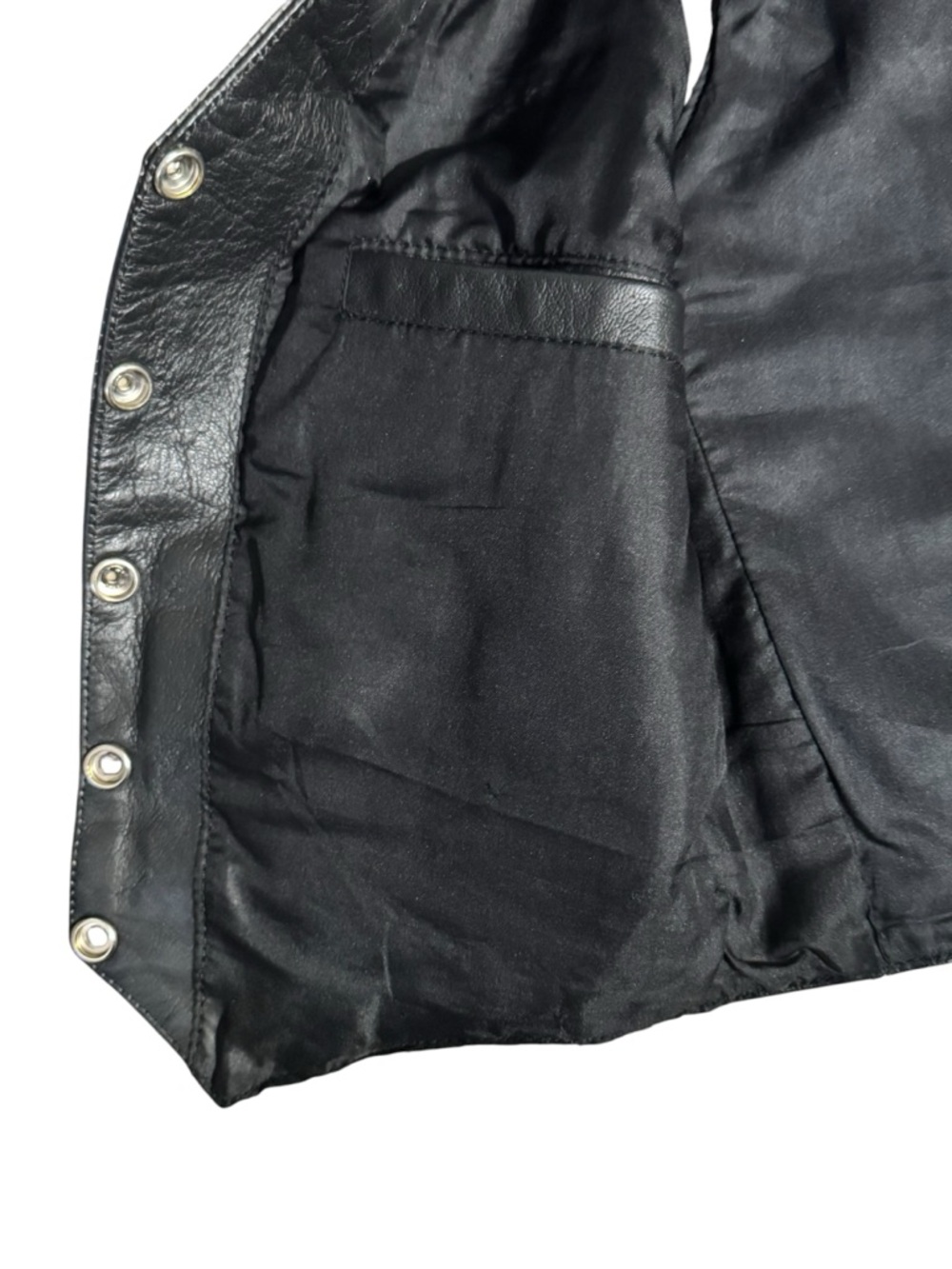 Vintage Z1R Black Leather Riding Vest, Size 6 - Picture 9 of 10